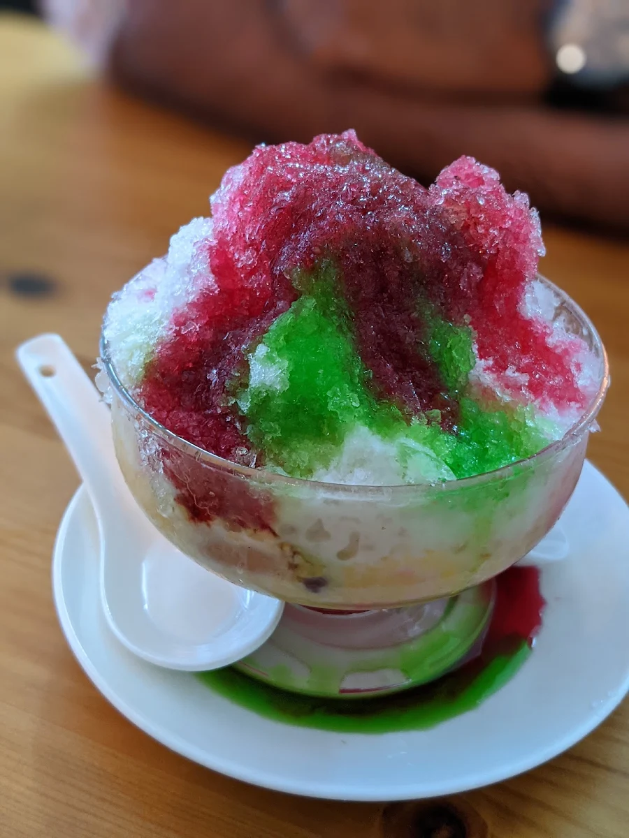 ABC Shaved Ice Dessert with Colourful Syrup