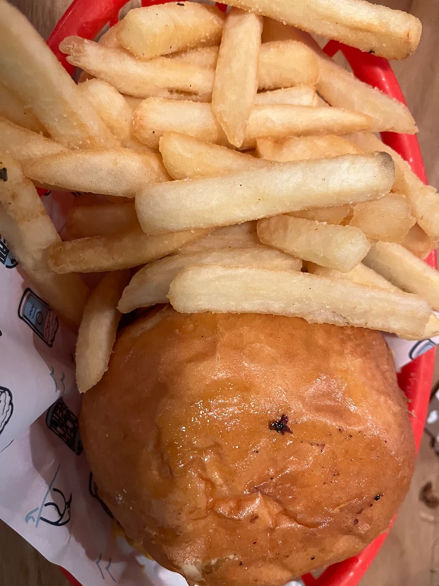 Cheese Burger and Chips