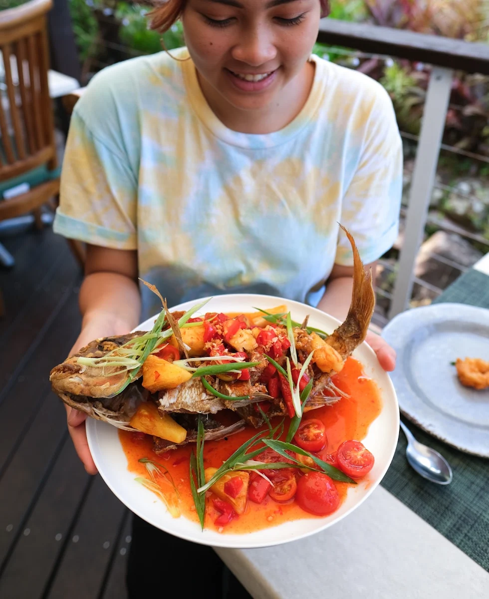 Choo Chee Crispy Barramundi, Copper Spoon Thai Restaurant & Bar