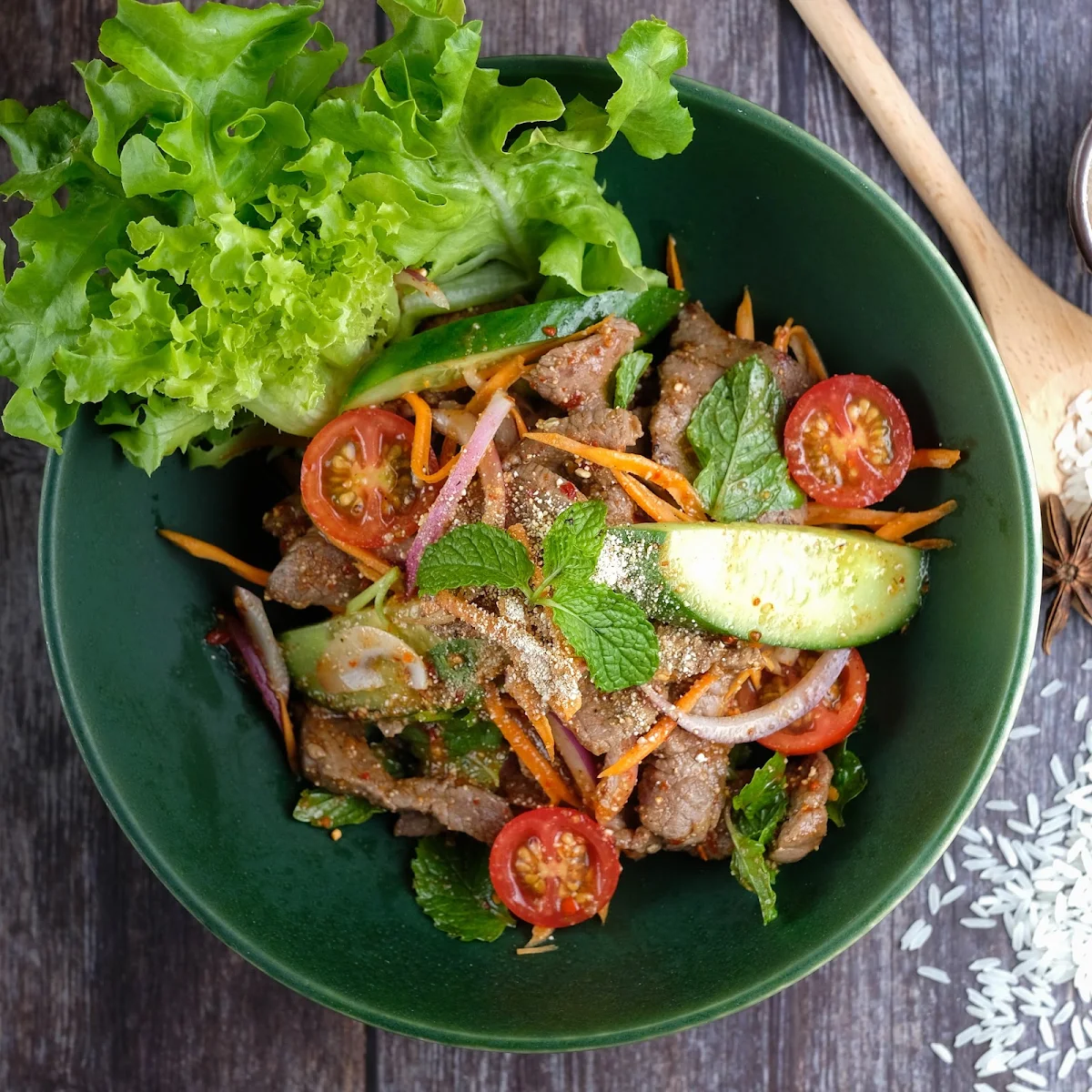 Thai Beef Salad, Copper Spoon Thai Restaurant & Bar