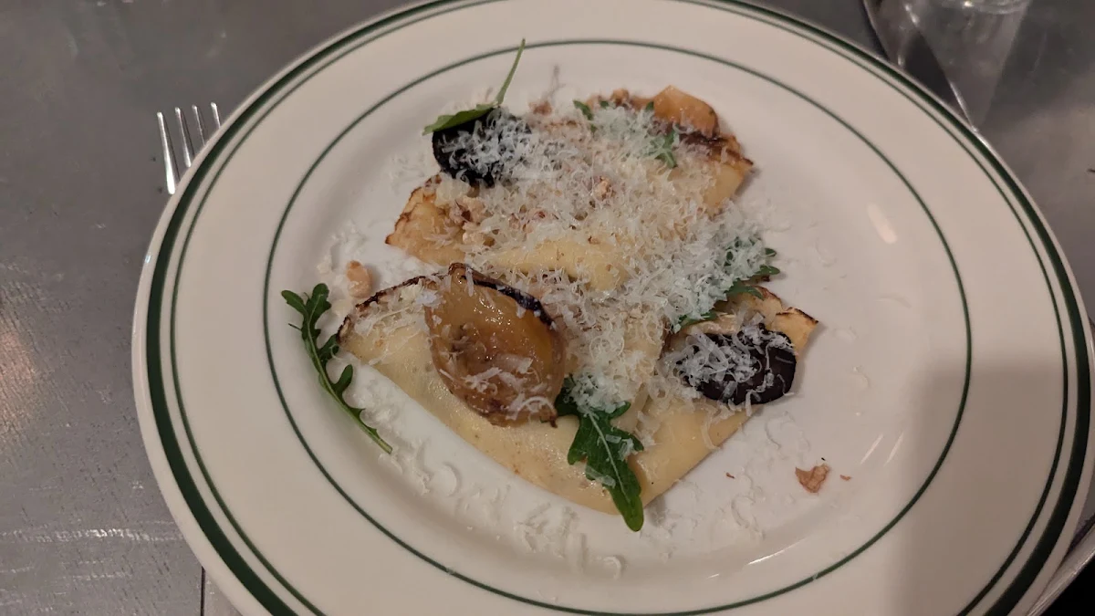 Girella Pasta Filled with Blue Swimmer Crab Mascarpone & Leeks with Brown Butter & Chives