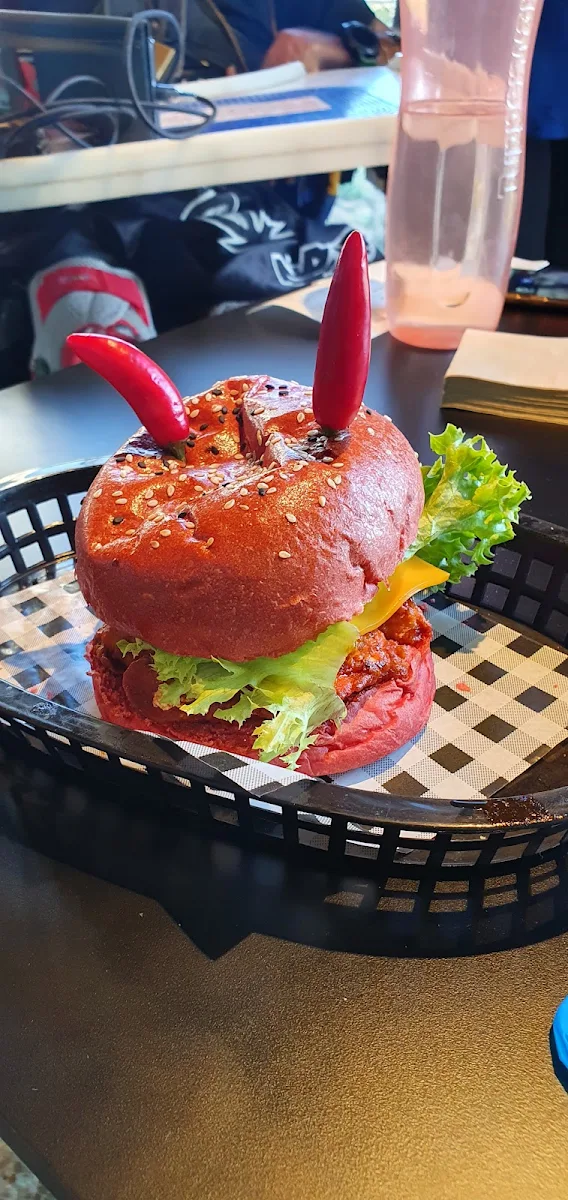 Chili Chicken Challenge Burger