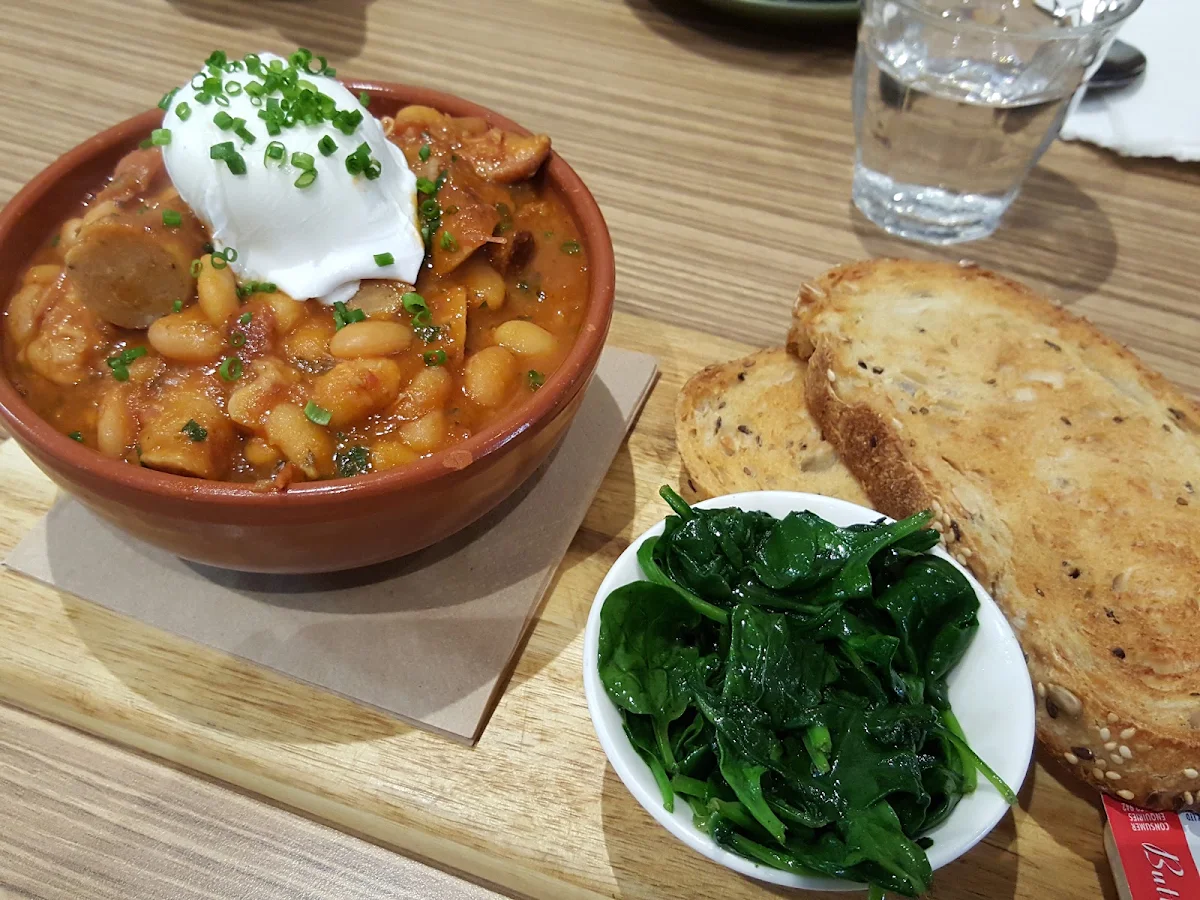 Beans with Poached Egg
