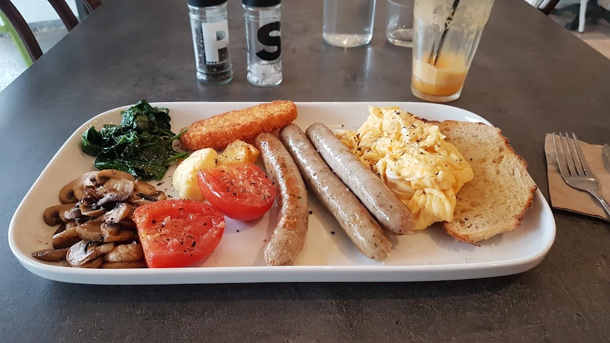 Big Breakfast with Extra Sausage Substituted for Porterhouse