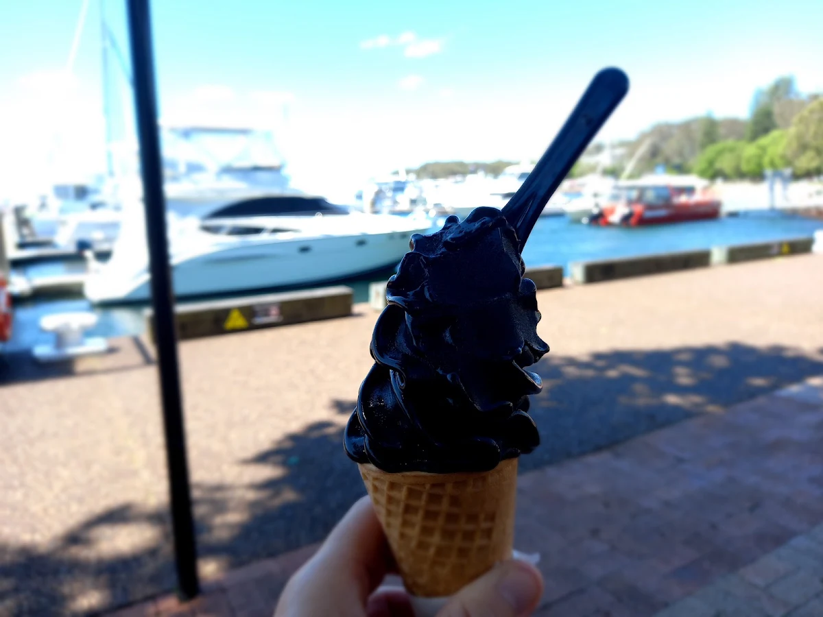 Black Hawaii Soft Serve Ice Cream