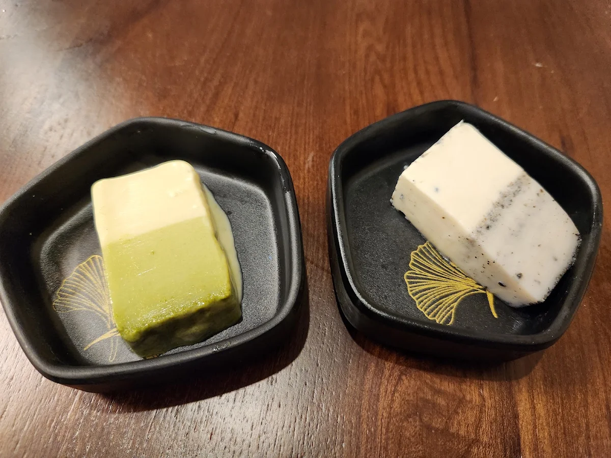 Green Tea & Black Sesame Panna Cotta