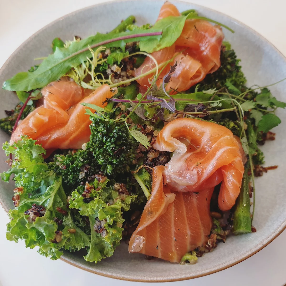 Broccoli Salad w Salmon