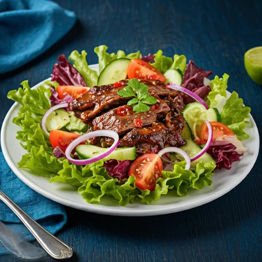 Beef Salad, Blue Lunar Asian