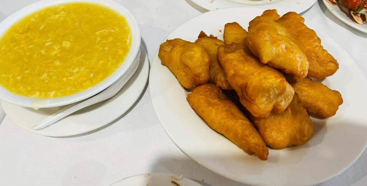Deep Fried Fish with Sweet Corn Sauce