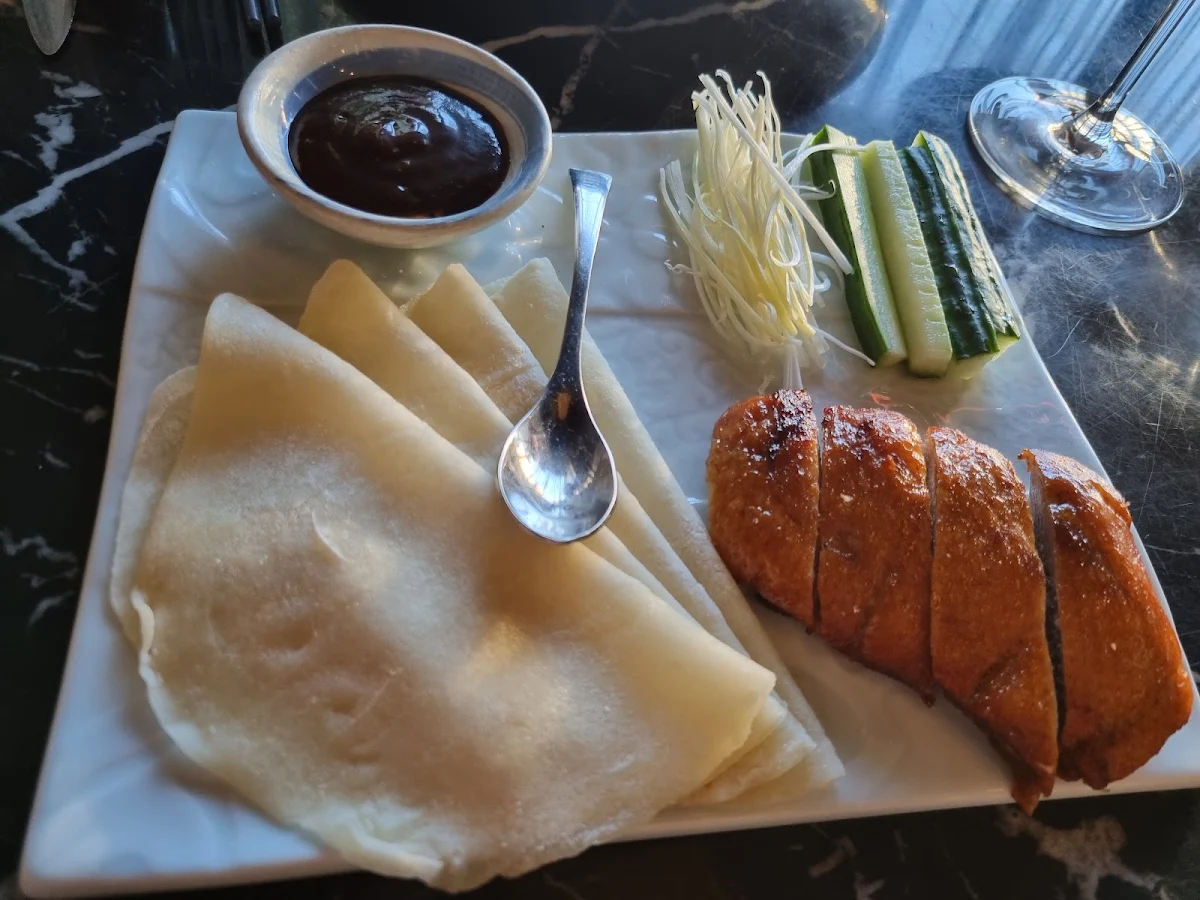 Peking Duck Pancakes with Cucumber Leek & Hoisin 4
