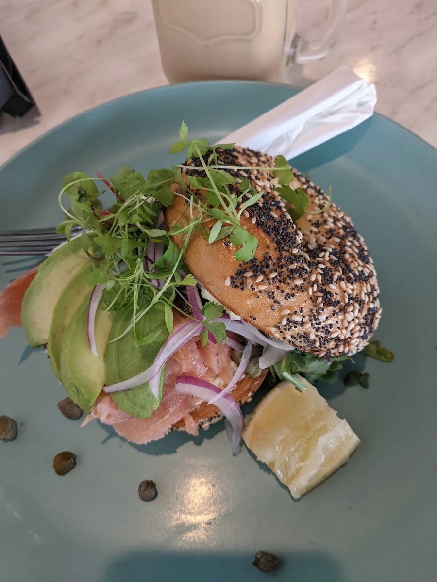 Salmon Bagel with Cream Cheese