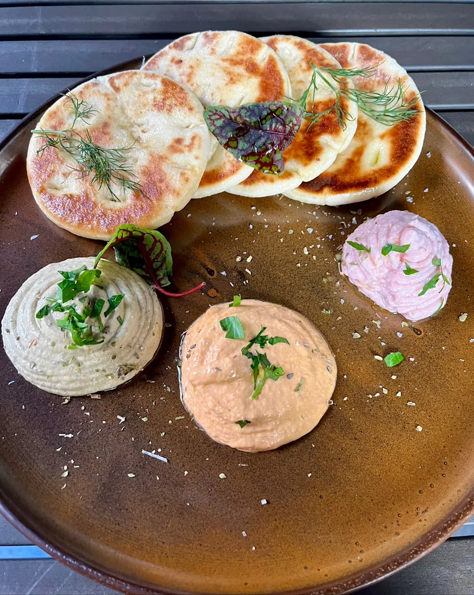 Pita with Dips, Janus Bar