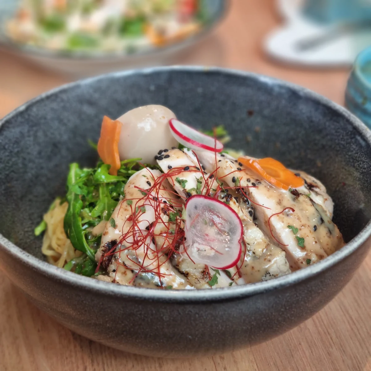 Steamed Chicken Ramen Salad