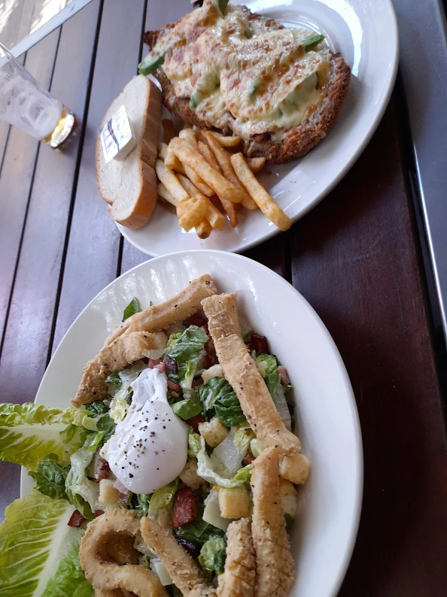 Caesar Salad with Salt and Pepper Squid