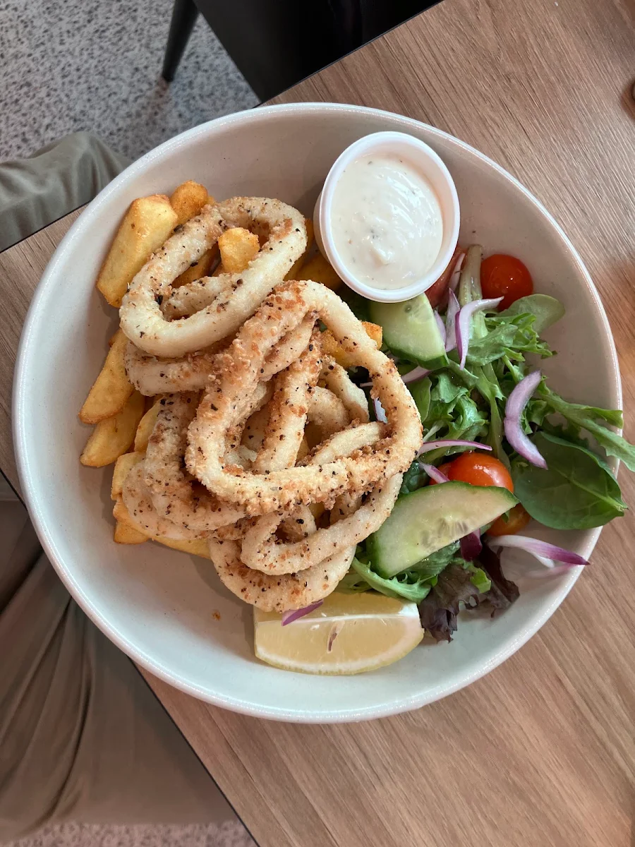 Calamari & Chips, The Coffee Club Café - Waterfront City Docklands