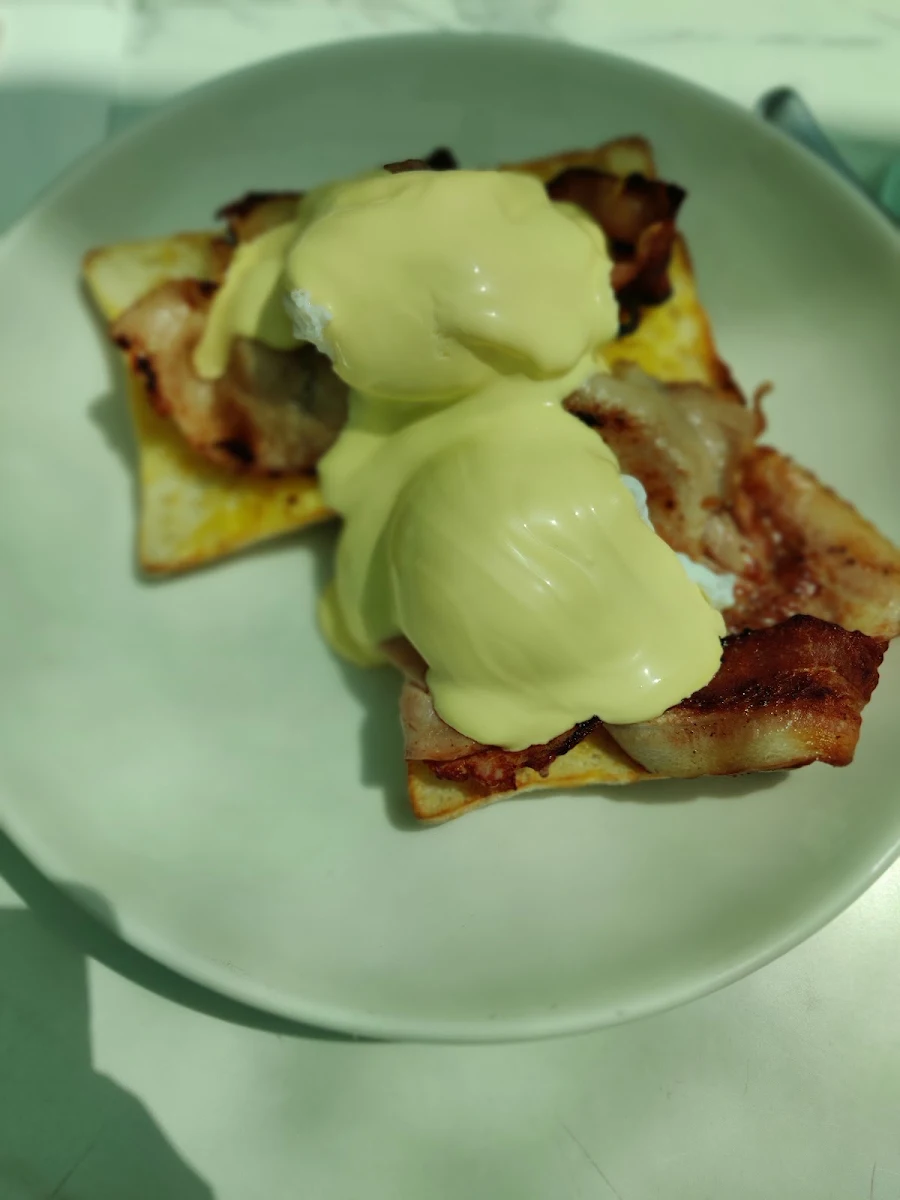 Eggs Benedict - Haloumi, The Coffee Club Café - Waterfront City Docklands