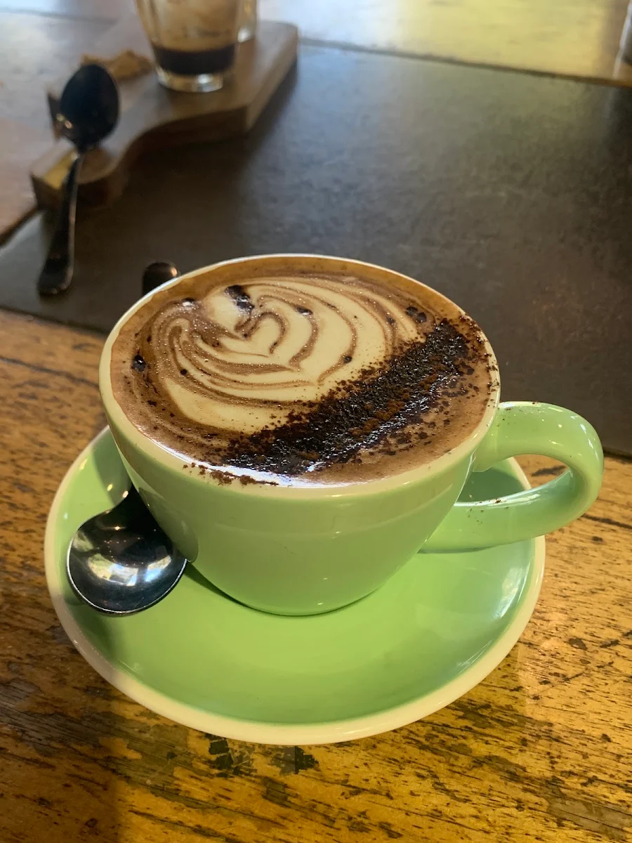 Decaf Mocha, Fellowship Drive Cafe - Flying West Coffee.