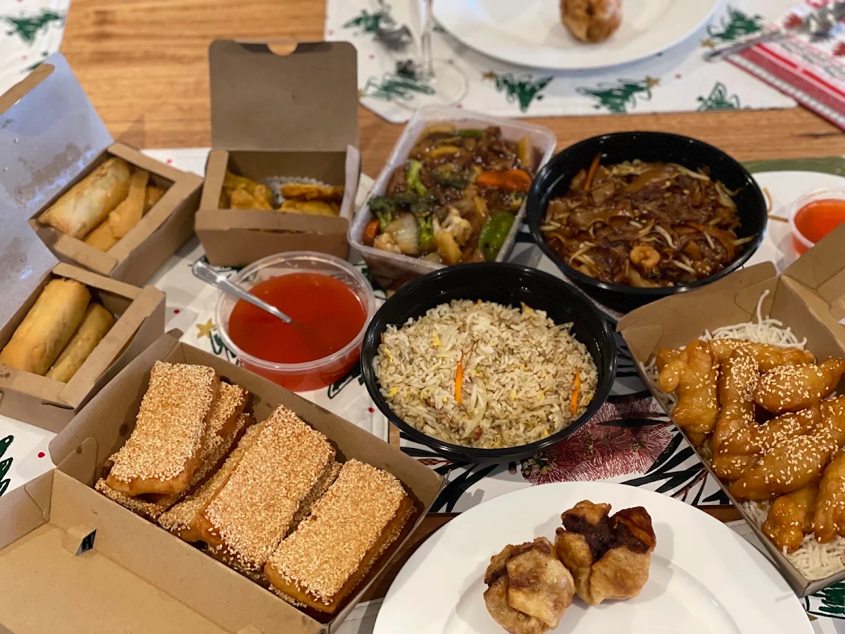 Beef with Black Bean Sauce Char Kway Teow Fried Rice Sesame Prawn Toast Dim Sims and Wontons