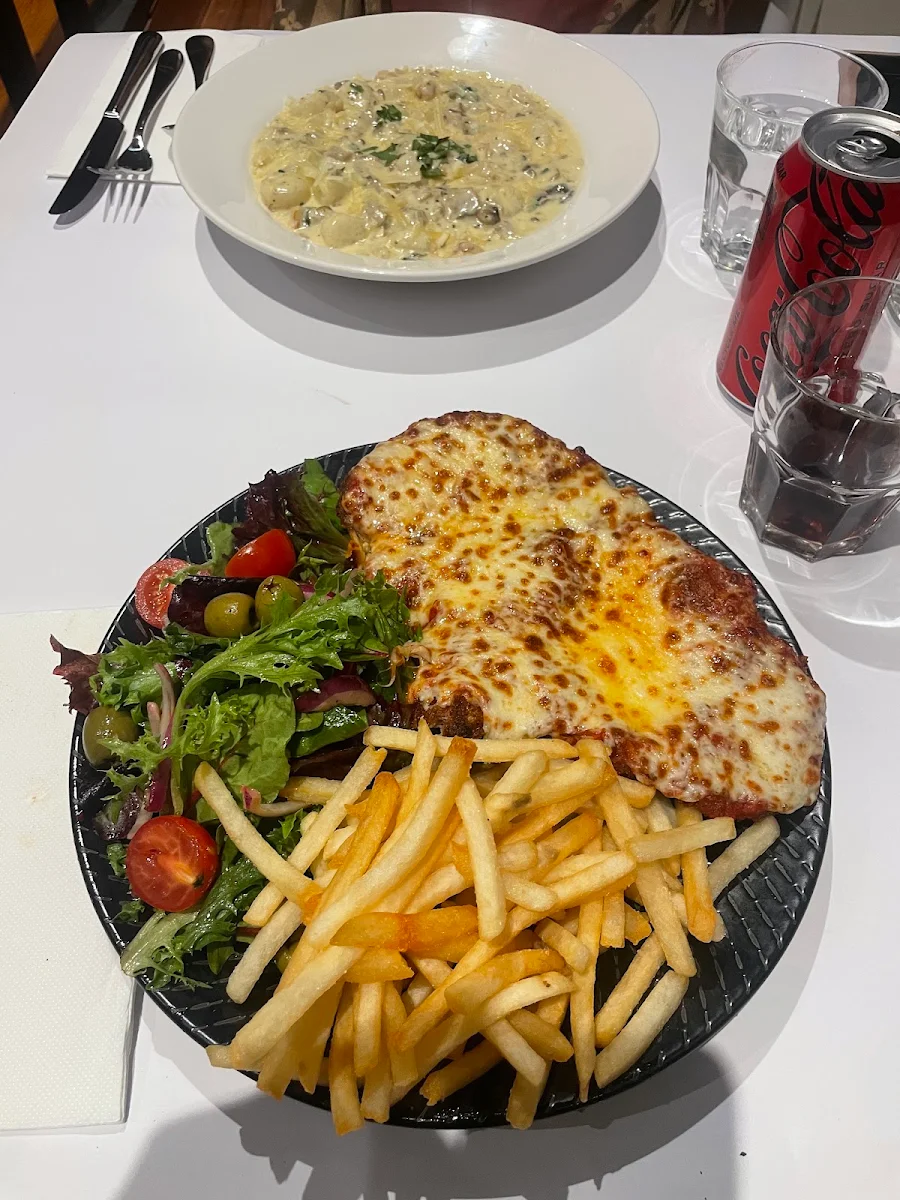 Chicken Parmigiana with Chips