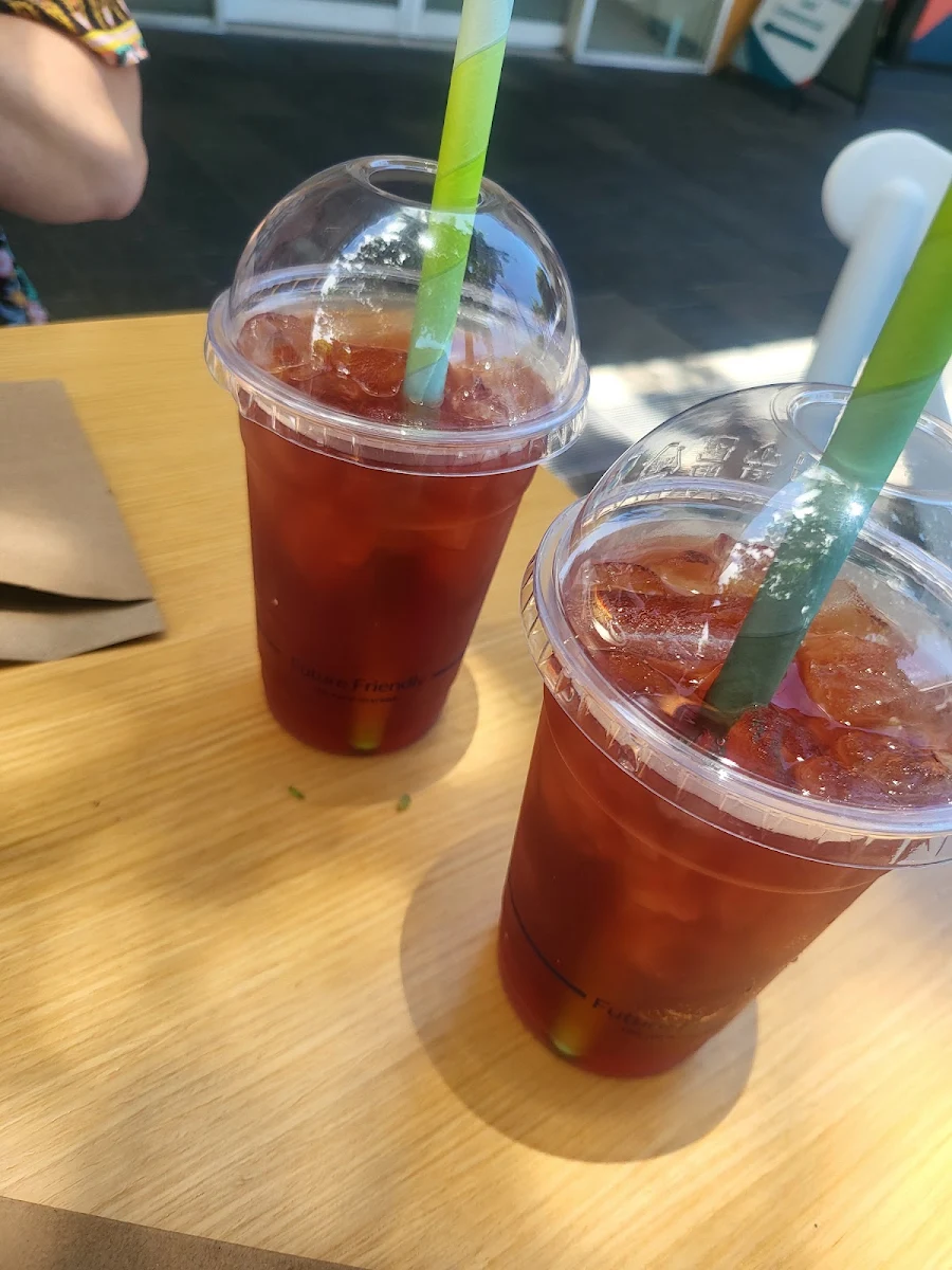 Raspberry Iced Tea, Pain Au Chocolate Patisserie