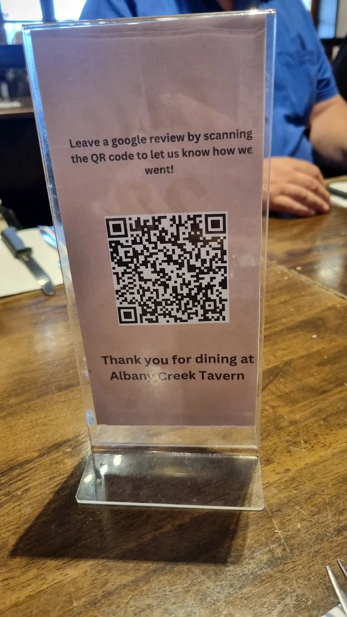 QR Ordering Code, Albany Creek Tavern