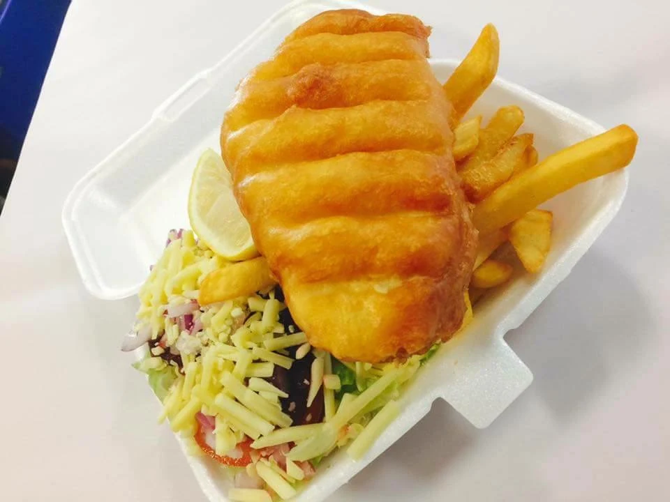 Snapper Chips & Salad