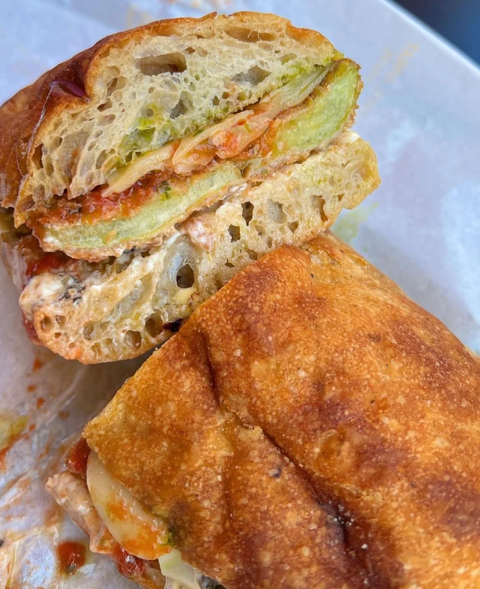 Fried Eggplant Sandwich