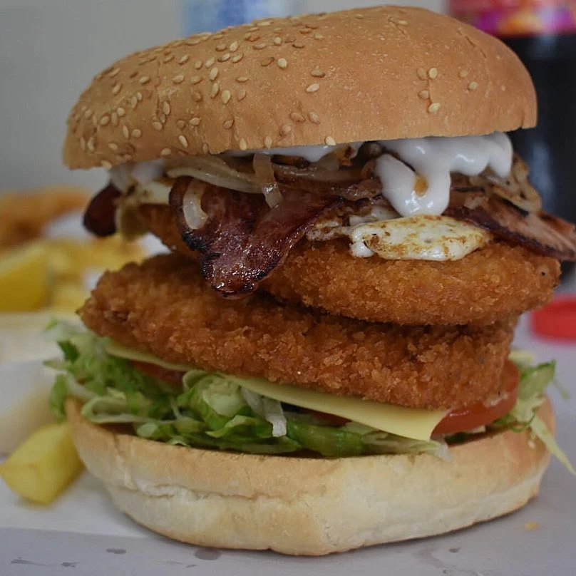 Schnitzel Burger with the Lot