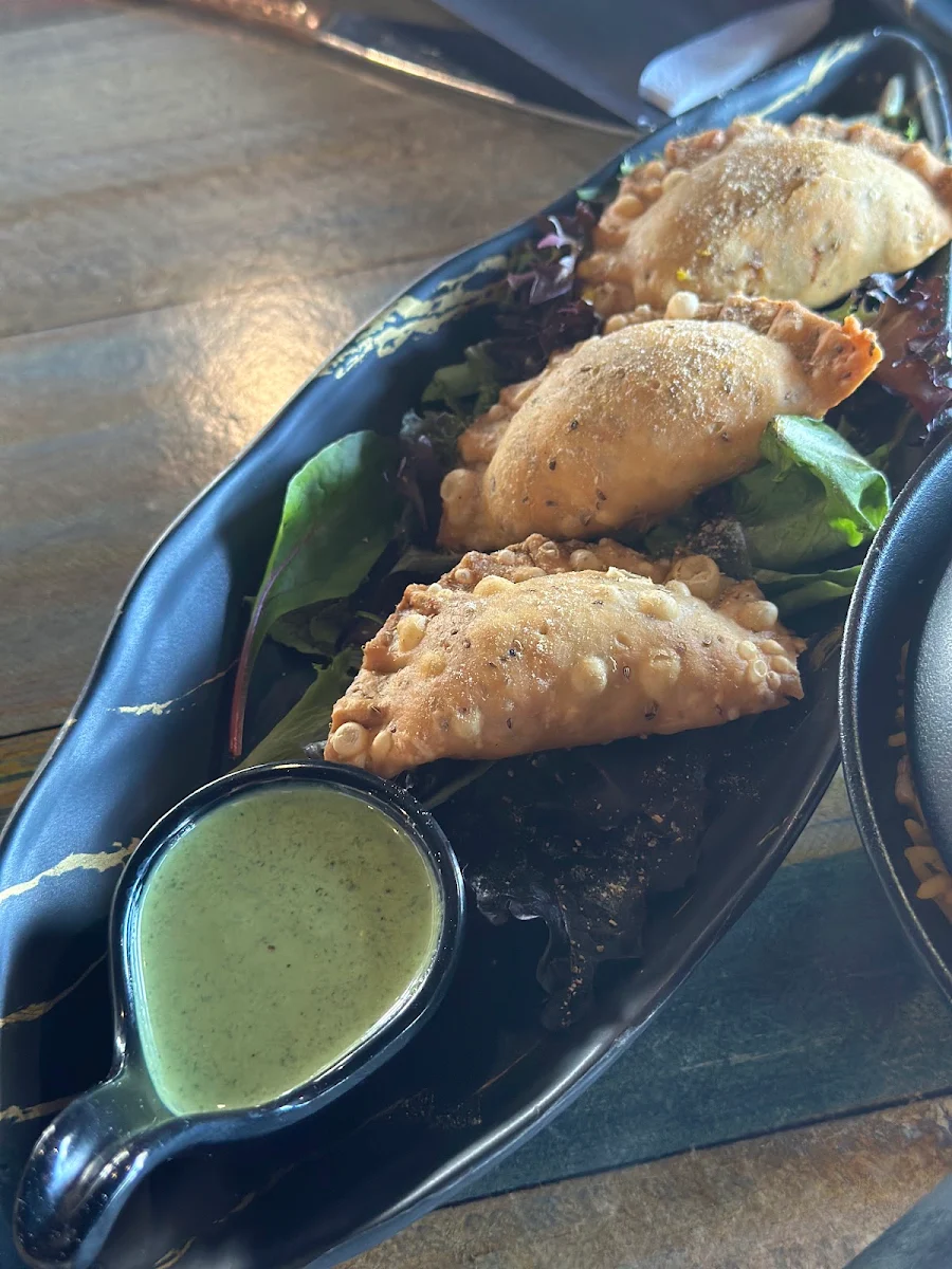Vegetable Samosa, Curries by Beard Brothers Indian Restaurant