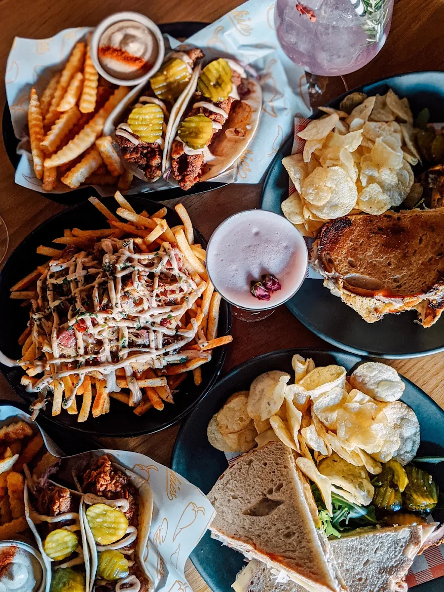 Reuben Loaded Fries Reuben Pastrami Sandos Cheeky Chicken Tacos