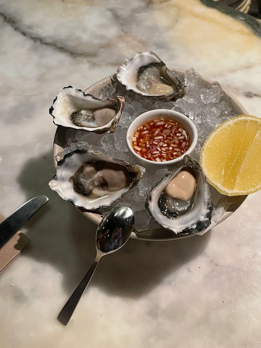 Freshly Shucked Oysters Italian Mignonette Lemon