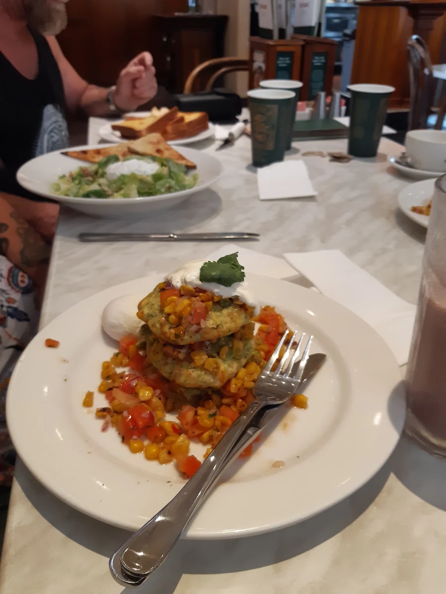 Corn Fritter Stack, Dôme Café - Midland