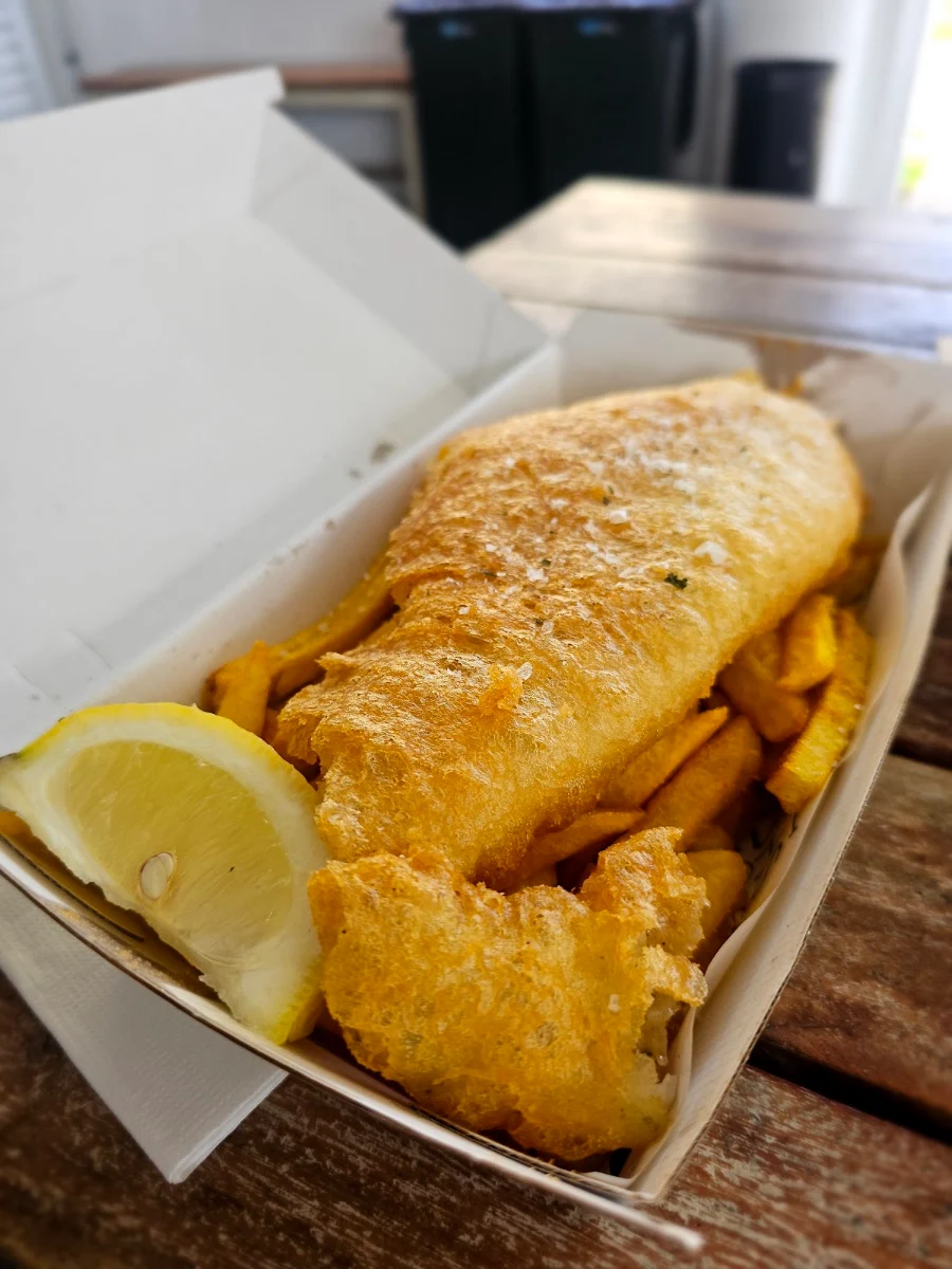 Beer Battered Fish Calamari Chips & Garden Salad