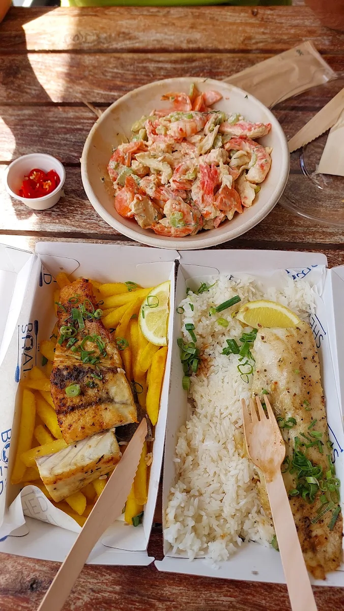 Seafood Salad Grilled Fish and Chips Barramundi and Rice