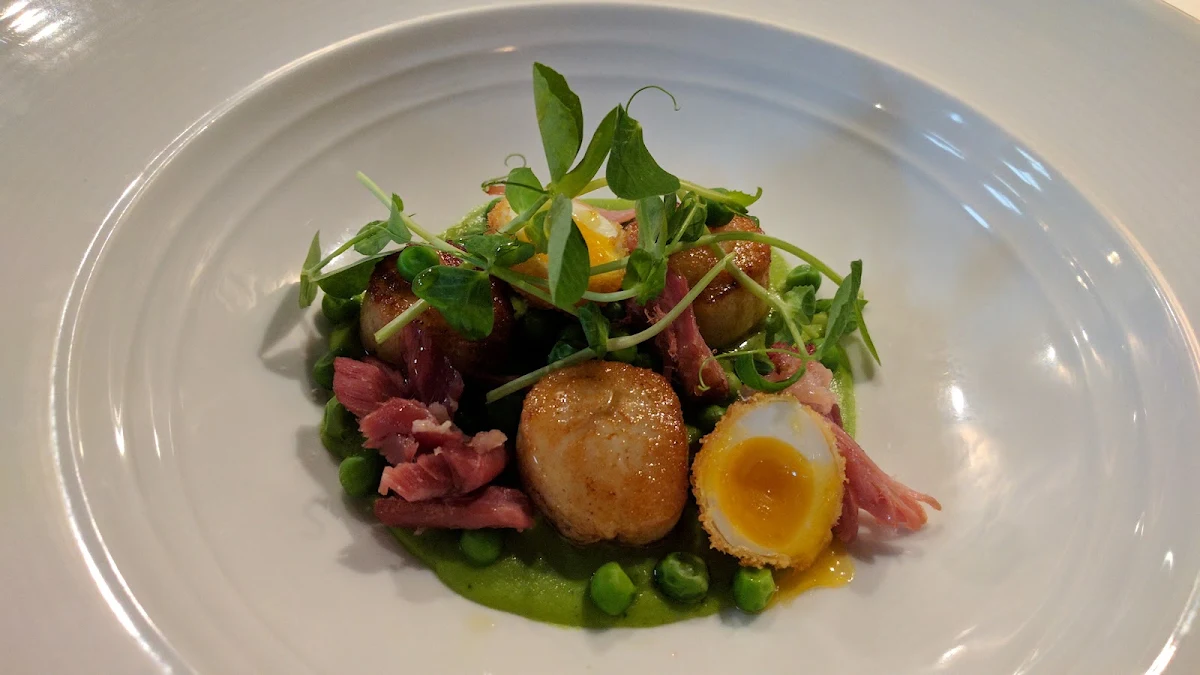 Seared Scallops, The Glebe Hotel