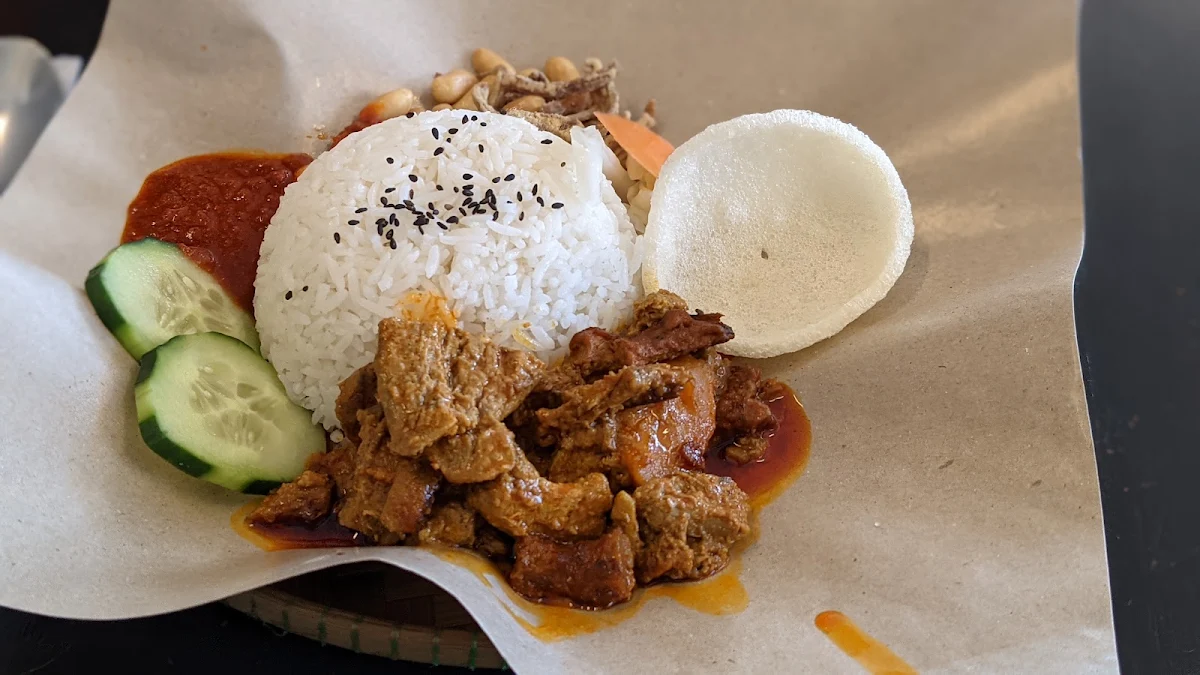 Nasi Lemak with Vege Satay
