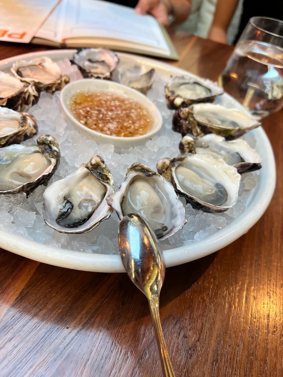 Freshly Shucked Oysters Elderflower Mignonette Lemon