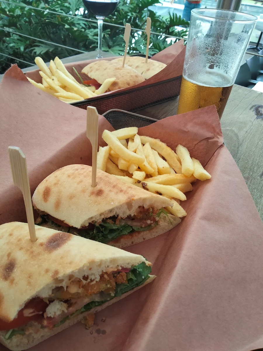 Vegan Burger and Chips