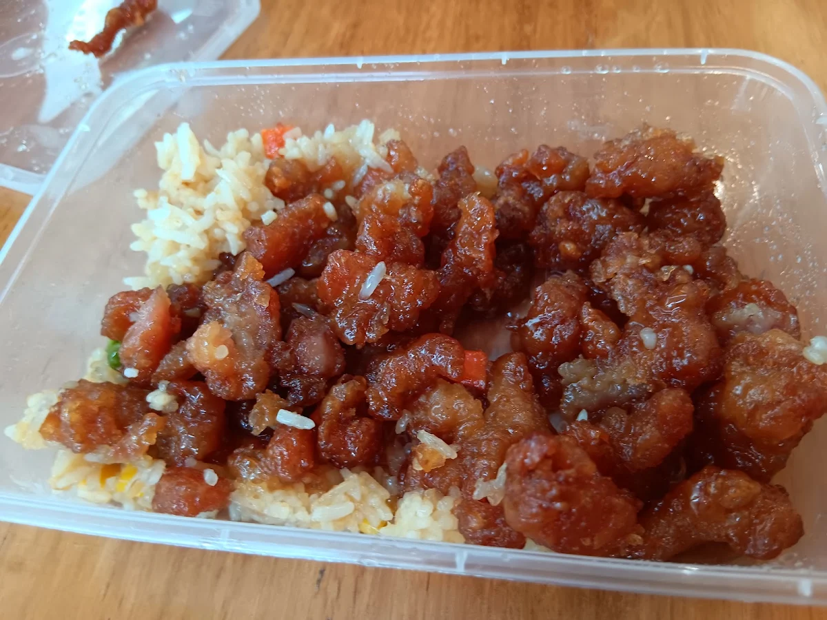 Honey Chicken with Fried Rice