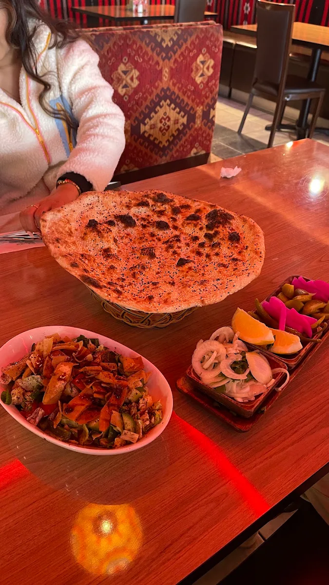 Iraqi Bread and Pickled Vegetables