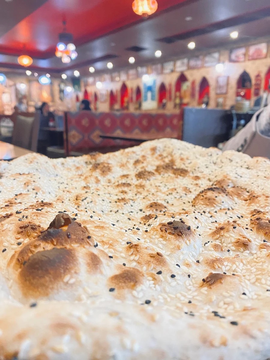 Iraqi Bread with Sesame Seekh Kebab