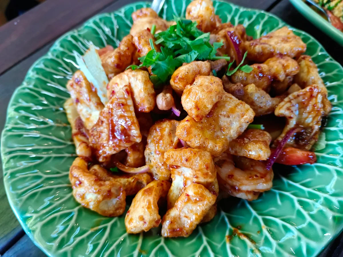 Yum Sam Grob Crispy Pork Skin