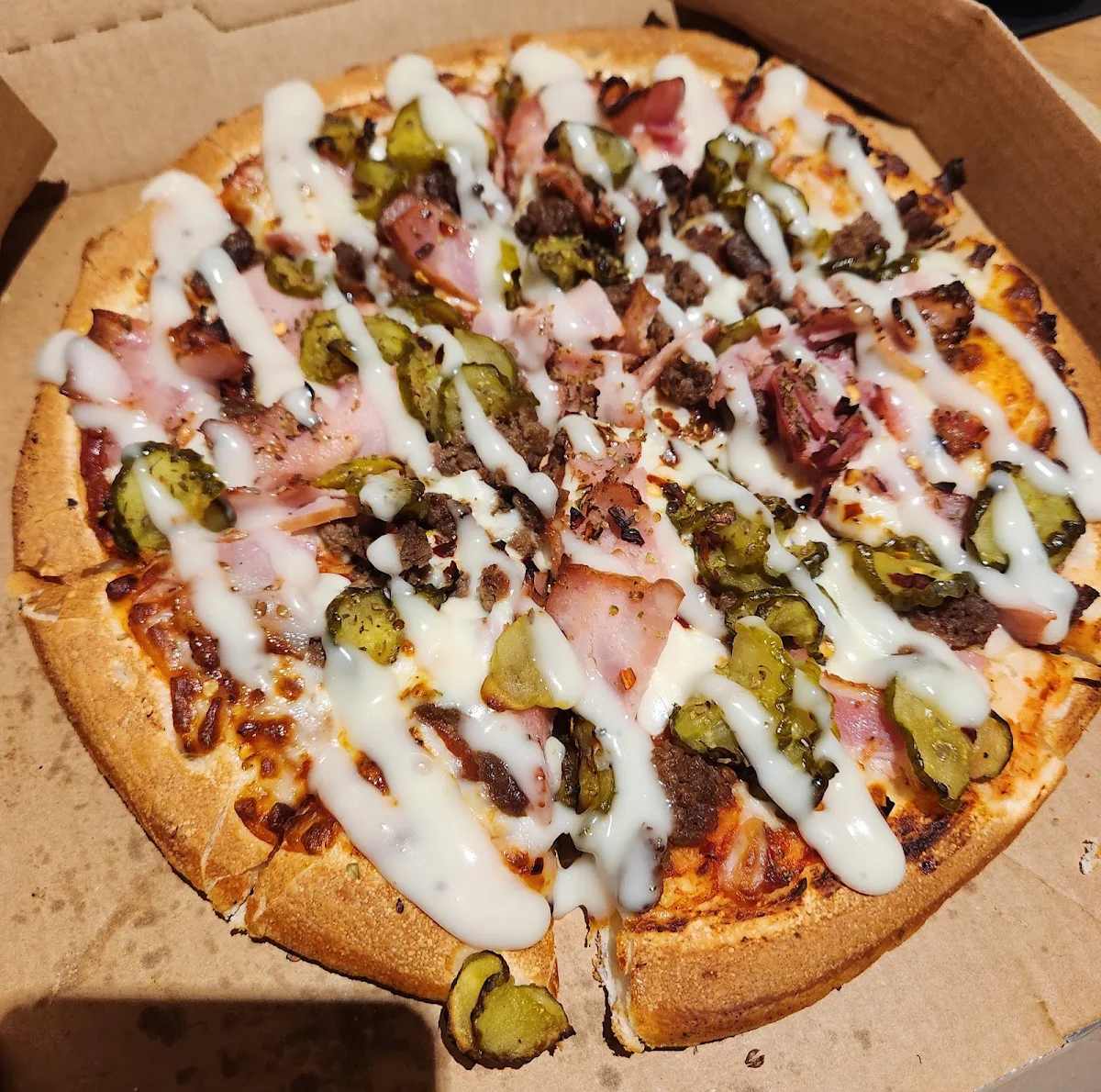 Double Bacon Cheeseburger Pizza