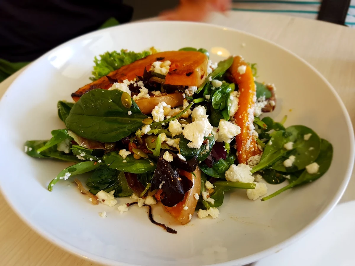 Poached Chicken & Roasted Pumpkin Salad