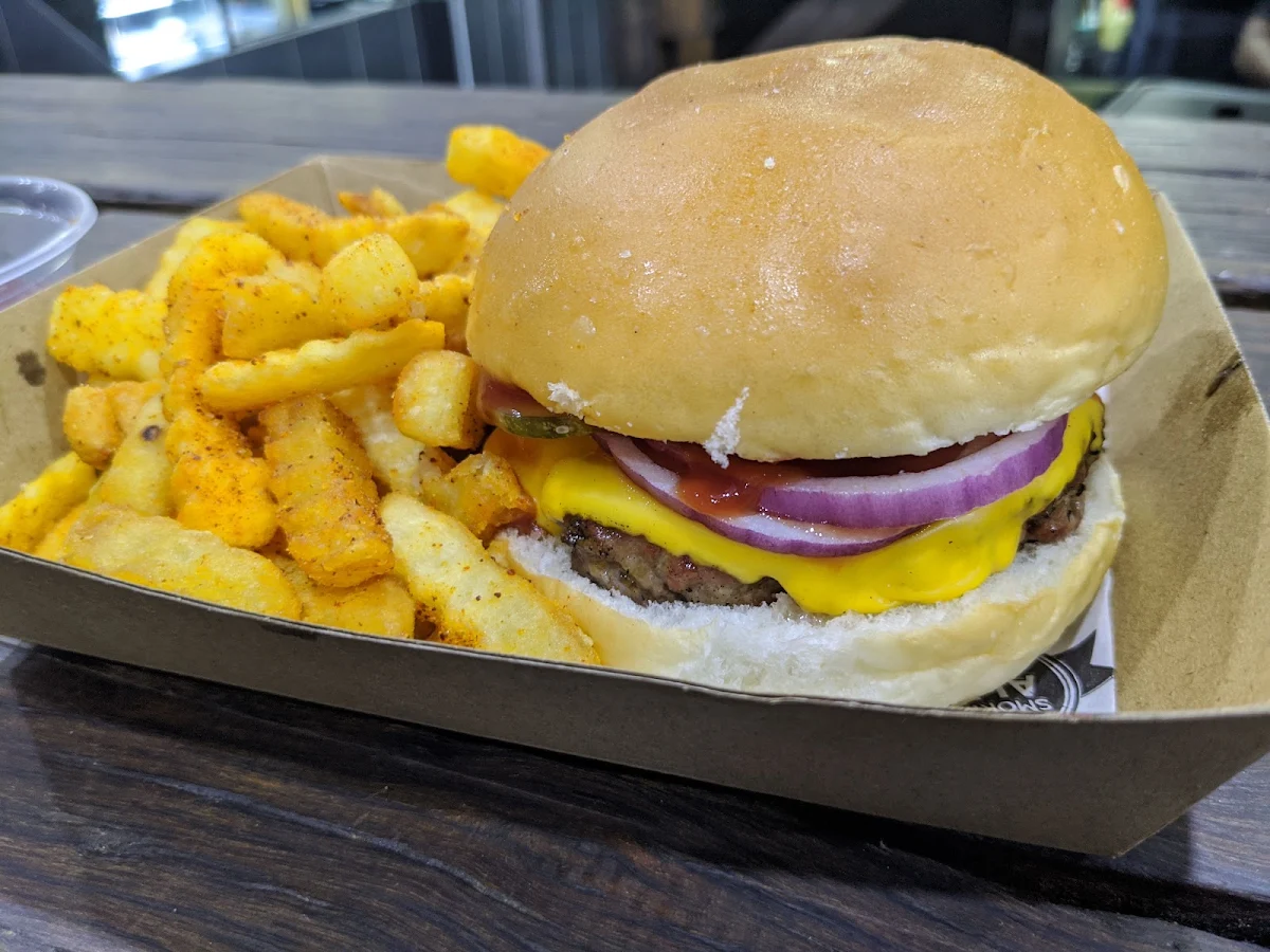 Cheese Burger and Fries