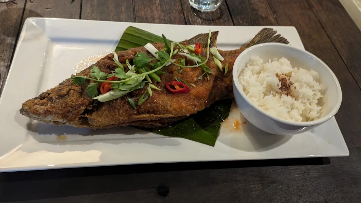 Crispy Whole Fish, Beach Almond