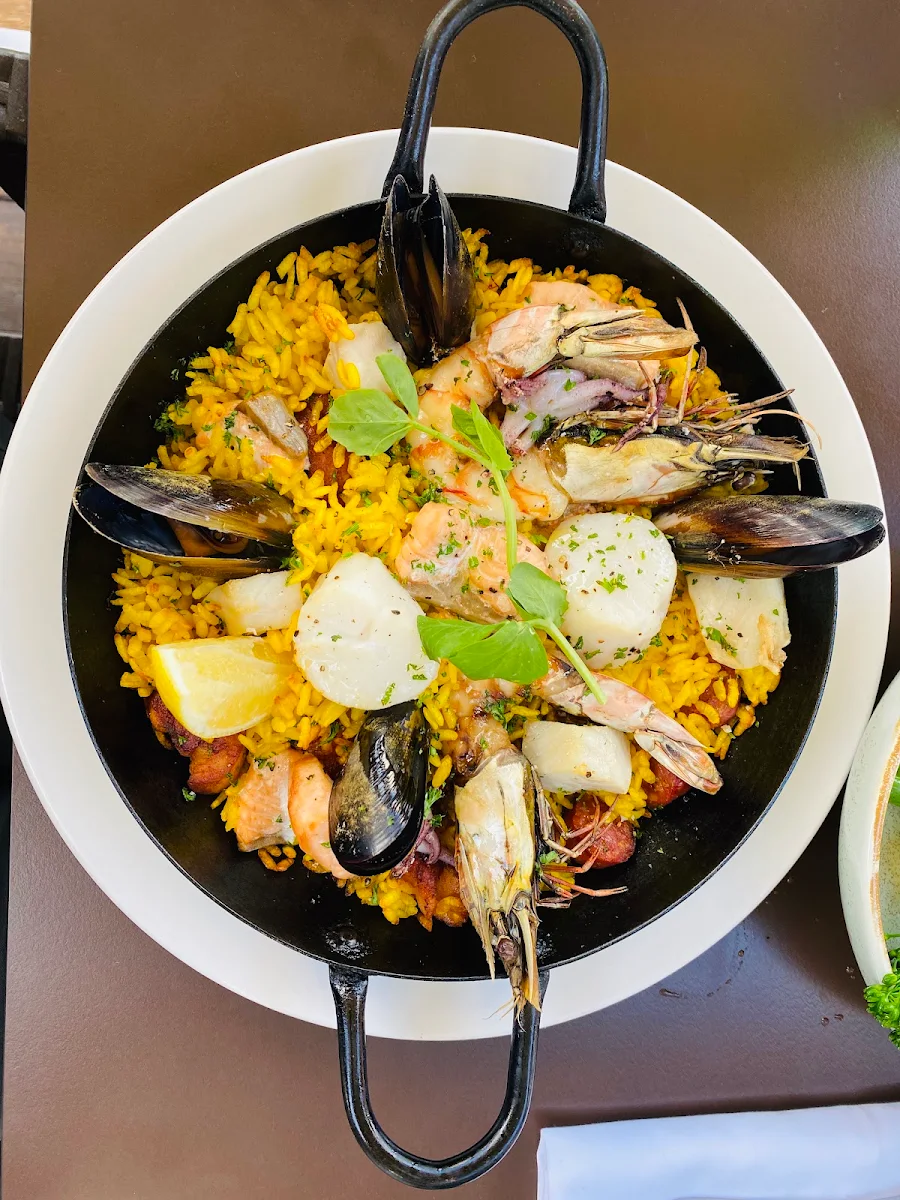 Spanish Seafood Paella, Latitude 30 Restaurant