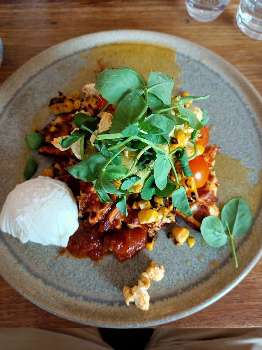 Cornbread Waffles, Kodama Coffee