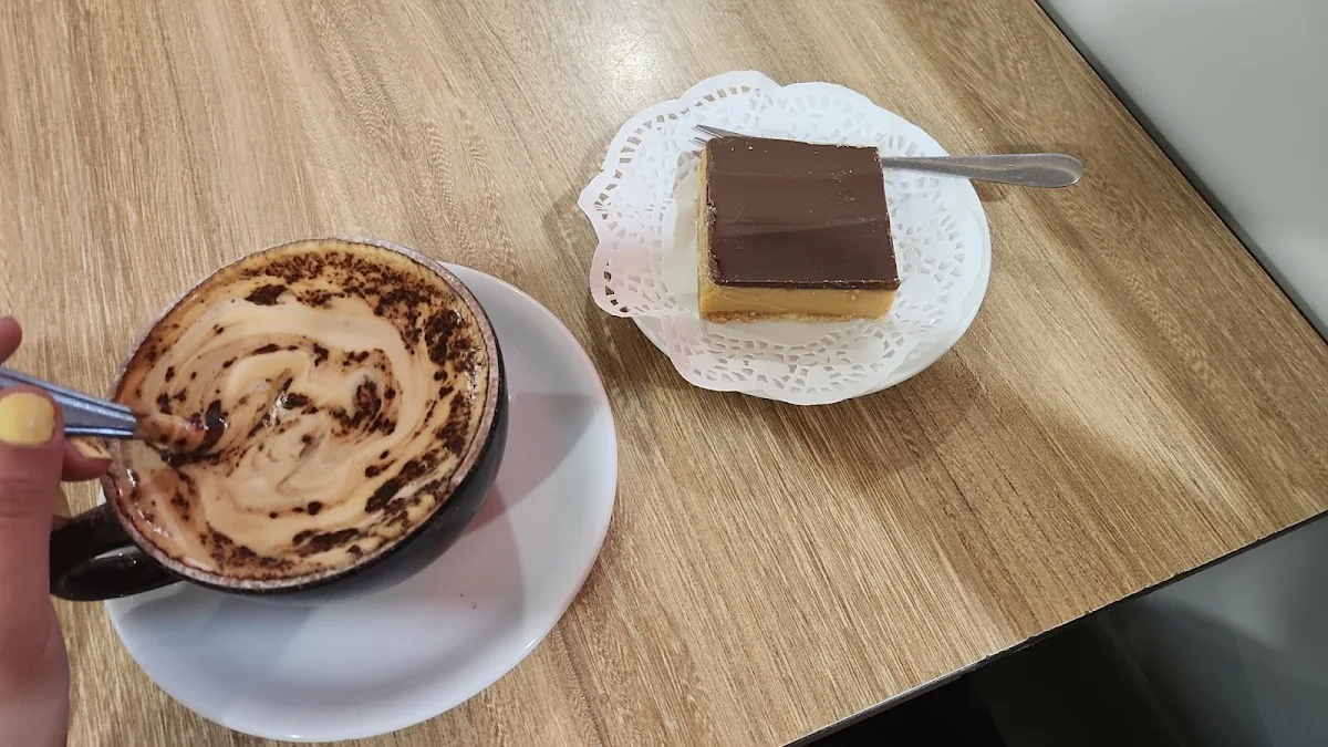 Cappuccino and Salted Caramel Slice