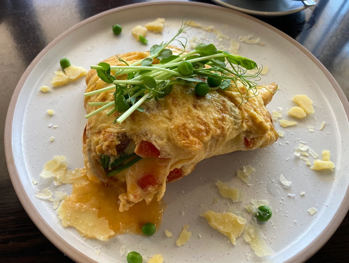 Cheesy Spring Omelette, New Ritual Cafe